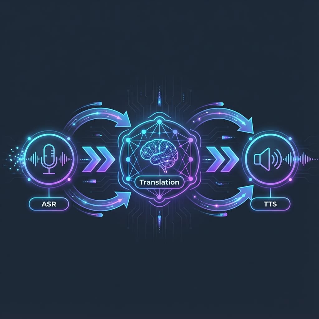 AI Speech Translation Process Diagram
